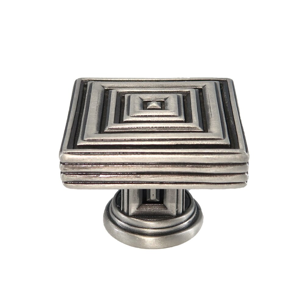 1 5/16" Innsbruck Square Knob in Burnished Pewter
