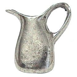 Water Pitcher Knob in Antique Bright Silver