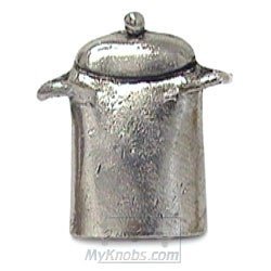 Stock Pot Knob in Antique Matte Silver