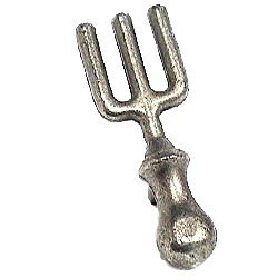 Pitch Fork Knob in Antique Matte Silver