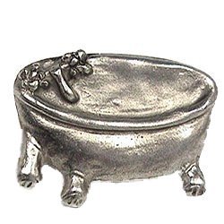 Bath Tub Knob in Antique Matte Silver