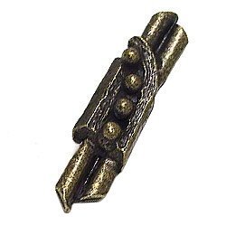 Modern Dots Knob in Antique Matte Brass