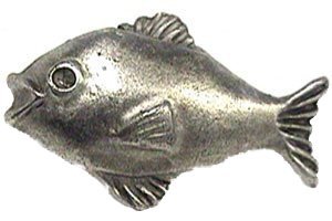 Fish Knob in Antique Matte Brass