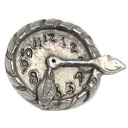 Clock Shape Knob in Antique Matte Silver
