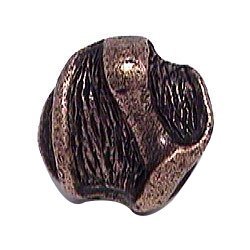 Round Grooved Knob in Antique Matte Copper