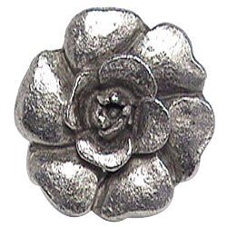 Rose Knob in Antique Matte Silver