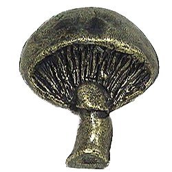 Mushroom Knob in Antique Matte Brass