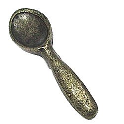 Spoon Knob in Antique Matte Brass