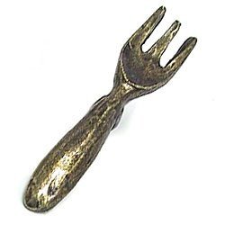 Fork Knob in Antique Matte Brass