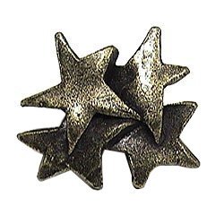 Four Star Knob in Antique Matte Silver