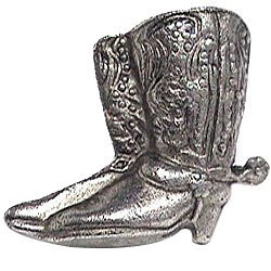 Cowboy Boots Knob in Antique Matte Silver