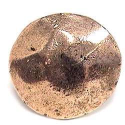 Plain Dome Hammered Knob in Antique Matte Brass