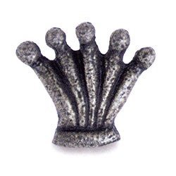 Crown Shaped Knob in Antique Matte Silver