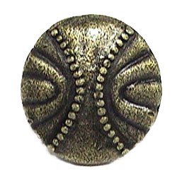 Curved Design Round Knob in Antique Matte Silver