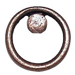 Circle Knob in Antique Matte Brass