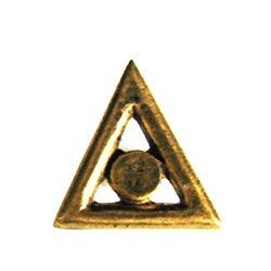 Small Triangle Knob in Antique Bright Silver
