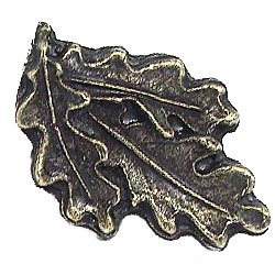Oak Leaves Knob in Antique Matte Brass