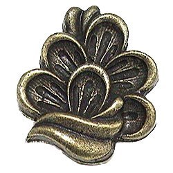Fleurish Knob in Antique Bright Silver