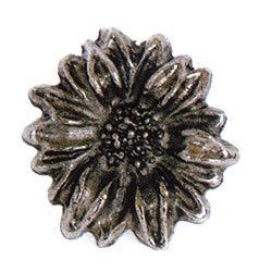 Sun Flower Knob in Antique Matte Silver