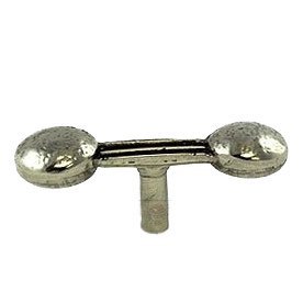 Two Balls on Bar Knob in Antique Bright Silver