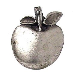 Large Apple Knob in Antique Matte Silver