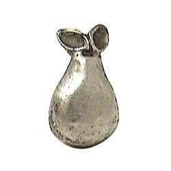 Small Pear Knob in Antique Bright Silver