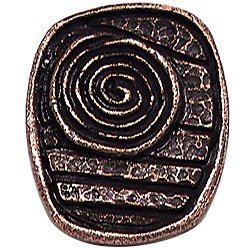 Swirl Design Knob in Antique Matte Copper