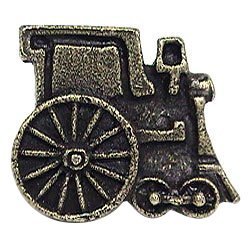 Train Knob in Antique Bright Silver
