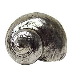 Turban Conch Knob in Antique Matte Silver