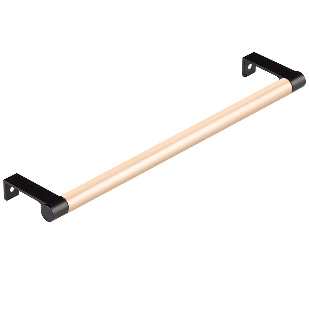 10-1/4" Centers Round Edge Stem in Flat Black And Smooth Bar in Satin Copper