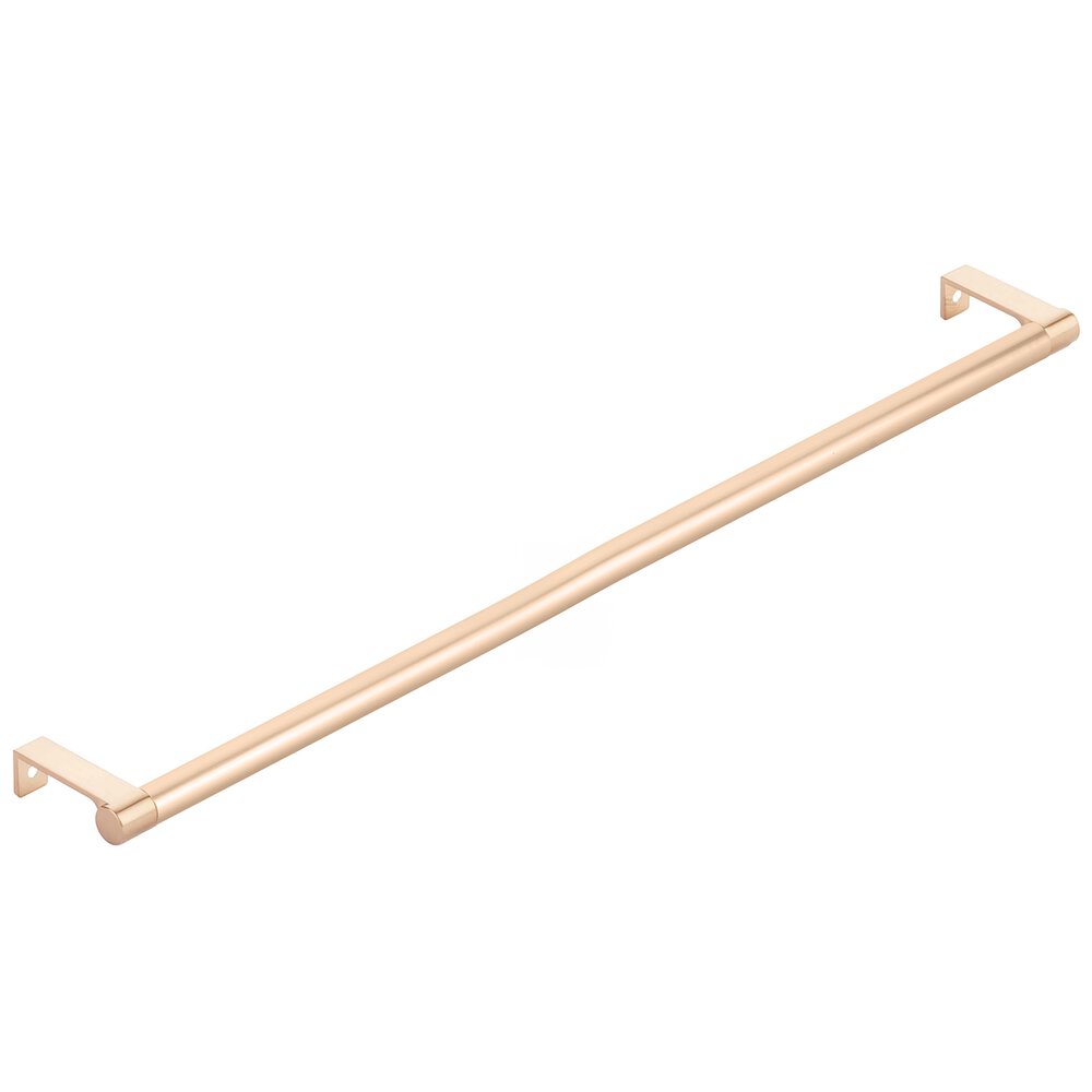 18-1/4" Centers Round Edge Stem in Satin Copper And Smooth Bar in Satin Copper