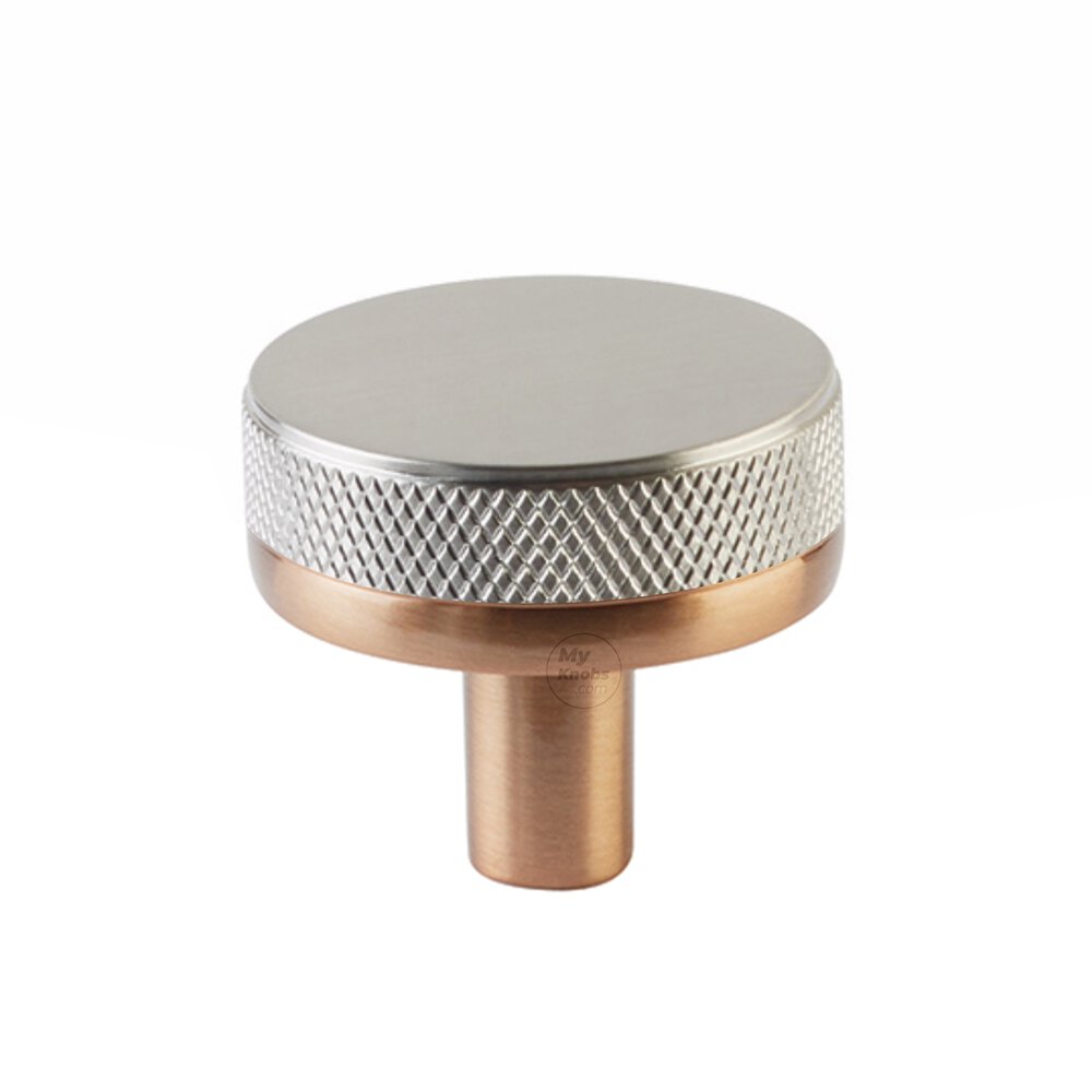 1 1/4" Conical Stem in Satin Copper And Knurled Knob in Satin Nickel