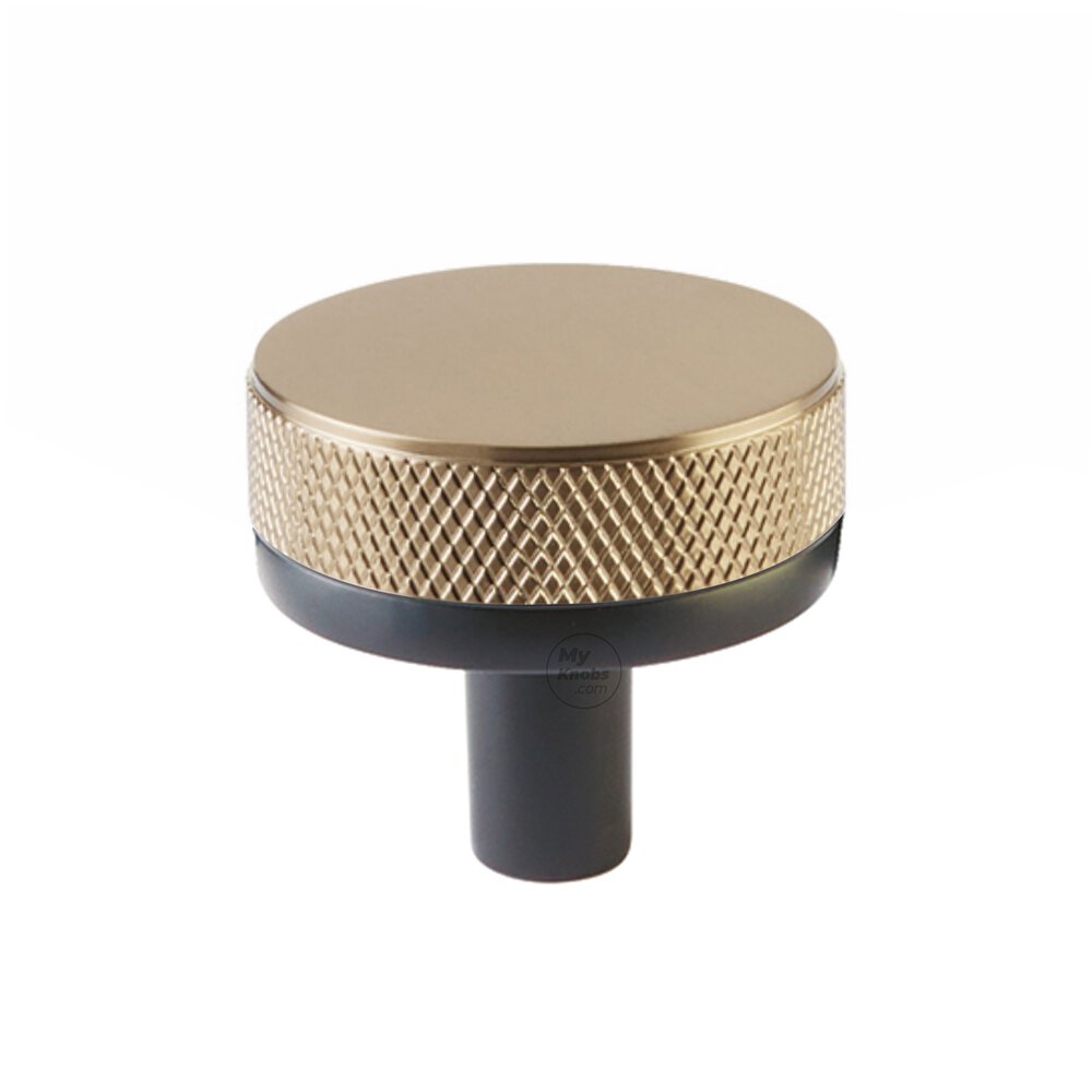 1 1/4" Conical Stem in Oil Rubbed Bronze And Knurled Knob in Satin Brass