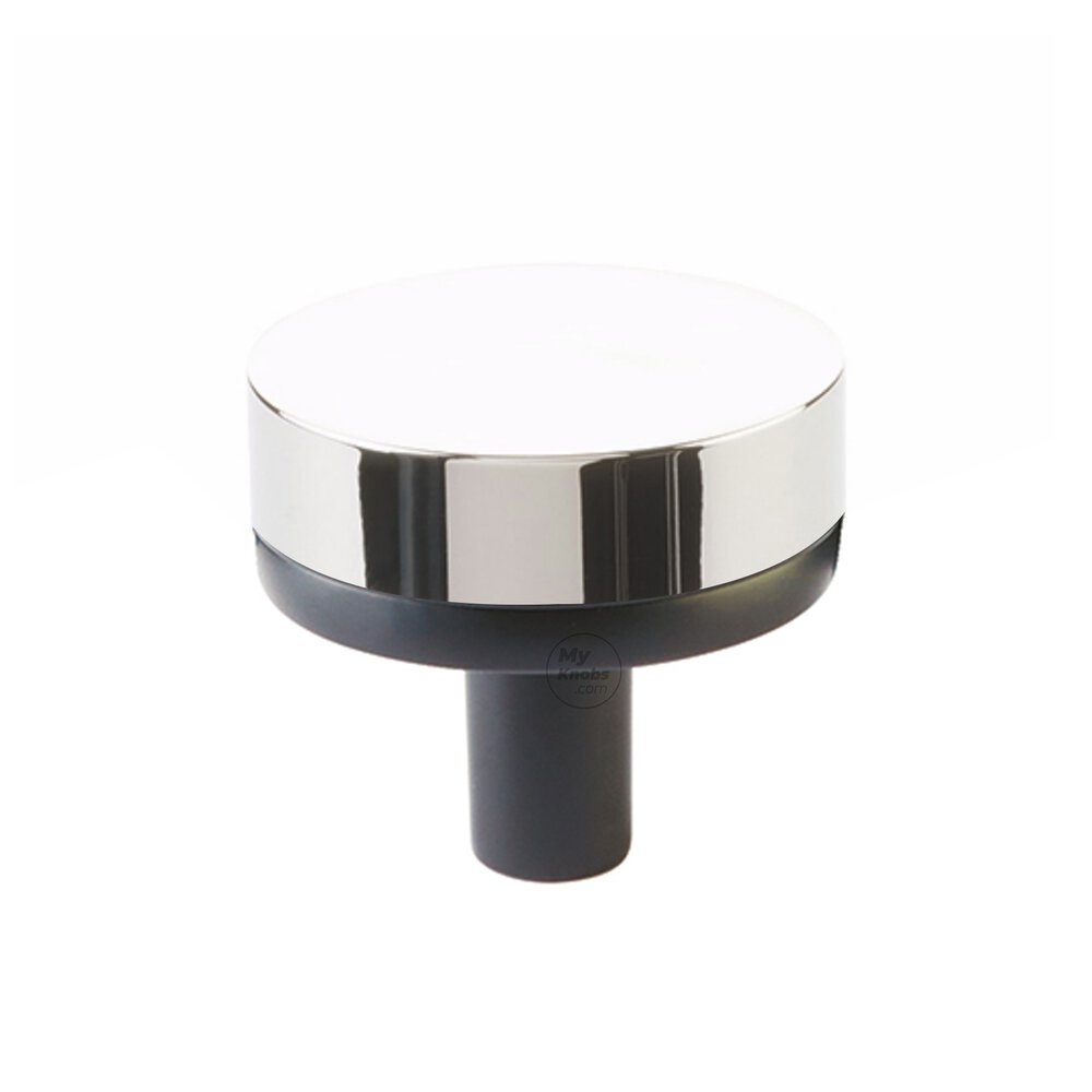 1 1/4" Conical Stem in Oil Rubbed Bronze And Smooth Knob in Polished Nickel