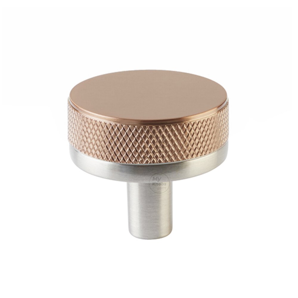 1 1/4" Conical Stem in Satin Nickel And Knurled Knob in Satin Copper