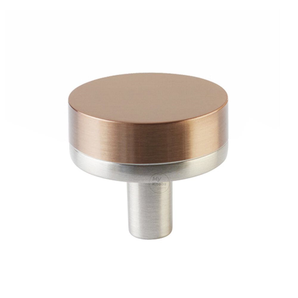1 1/4" Conical Stem in Satin Nickel And Smooth Knob in Satin Copper