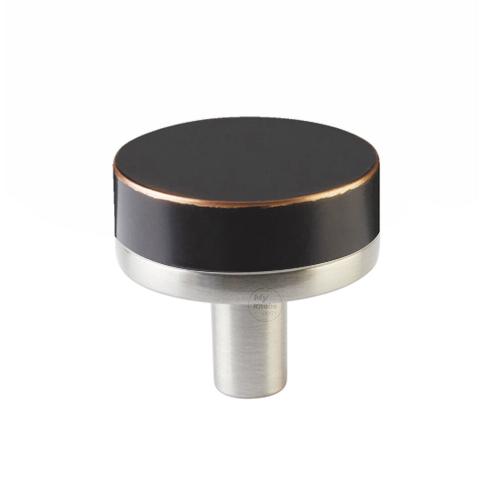 1 1/4" Conical Stem in Satin Nickel And Smooth Knob in Oil Rubbed Bronze