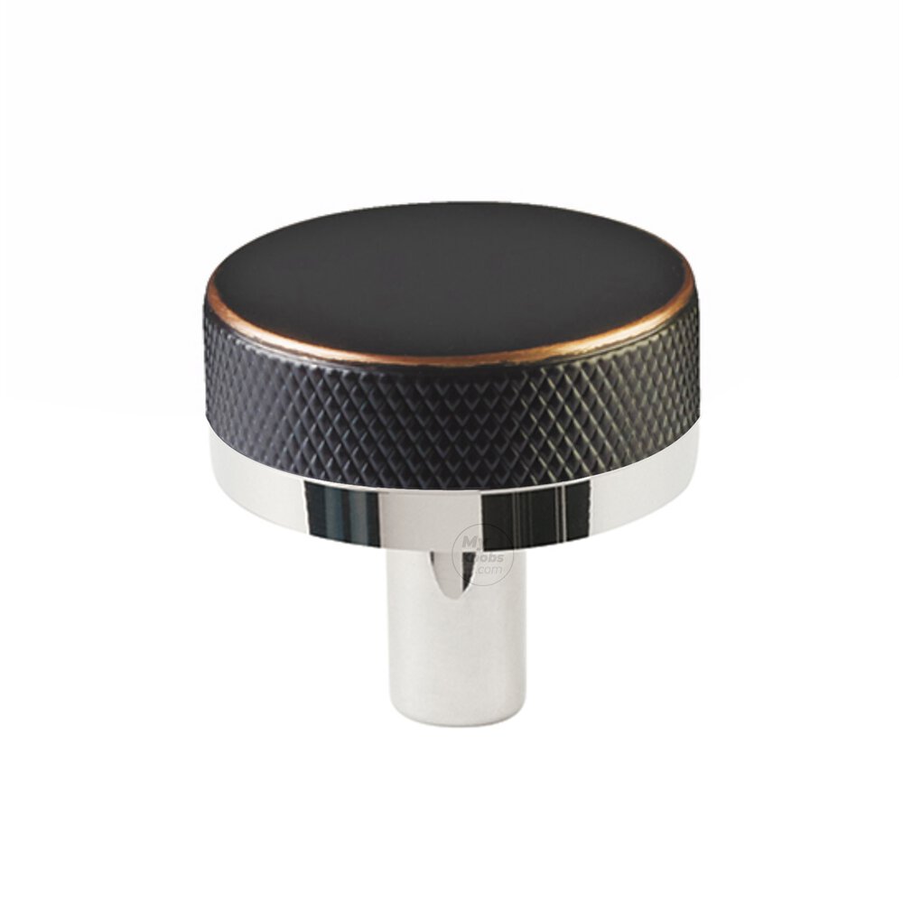 1 1/4" Conical Stem in Polished Chrome And Knurled Knob in Oil Rubbed Bronze