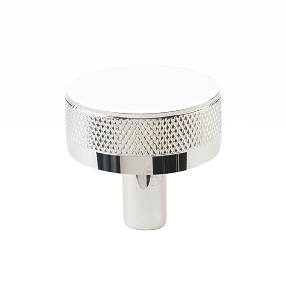 1 1/4" Conical Stem in Polished Chrome And Knurled Knob in Polished Nickel