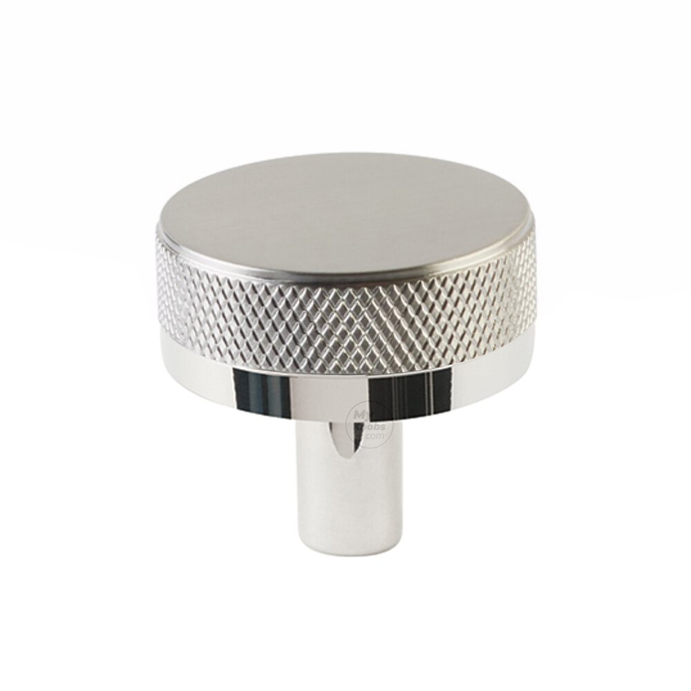 1 1/4" Conical Stem in Polished Chrome And Knurled Knob in Satin Nickel