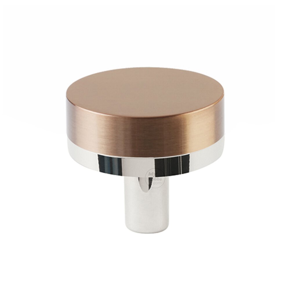 1 1/4" Conical Stem in Polished Chrome And Smooth Knob in Satin Copper