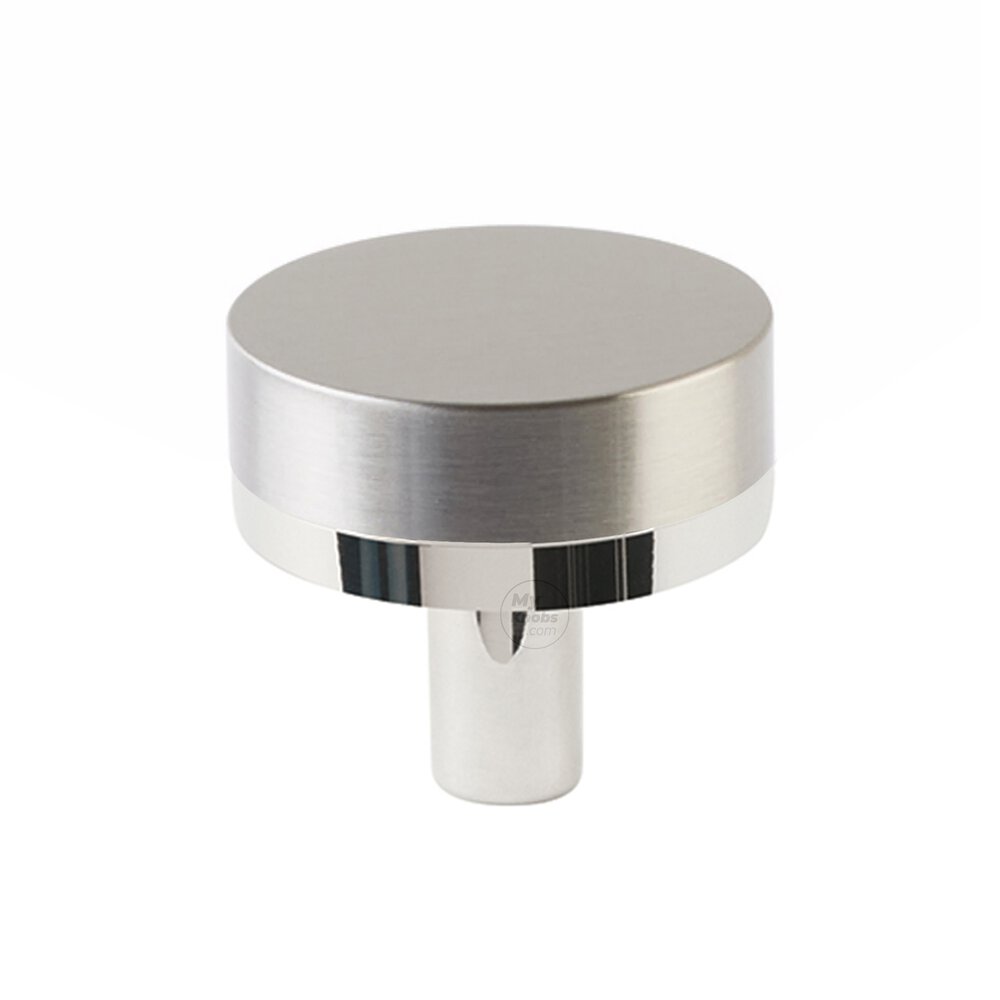 1 1/4" Conical Stem in Polished Chrome And Smooth Knob in Satin Nickel