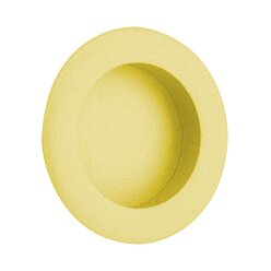 2 1/2" Diameter Round Recessed Pull in Polished Brass