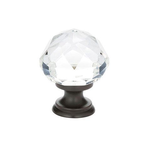 1" Diameter Diamond Knob in Oil Rubbed Bronze