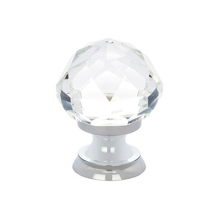 1 1/4" Diameter Diamond Knob in Polished Chrome