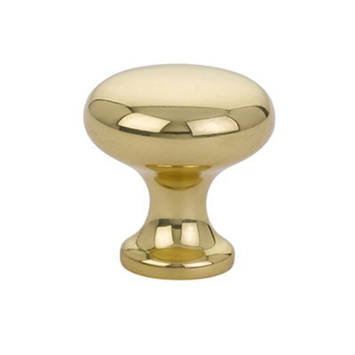 1" Diameter Providence Knob in Polished Brass