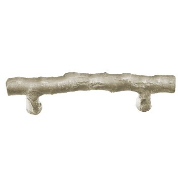3 1/2" Centers Twig Pull in Tumbled White Bronze