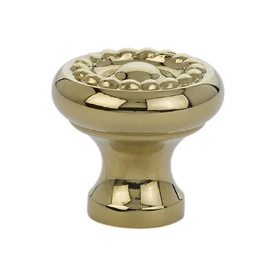 1" Diameter Rope Knob in Polished Brass