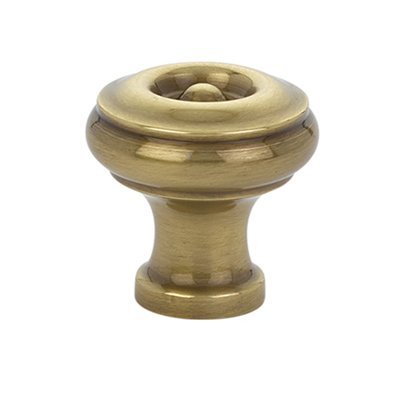 1" Diameter Waverly Knob in French Antique Brass