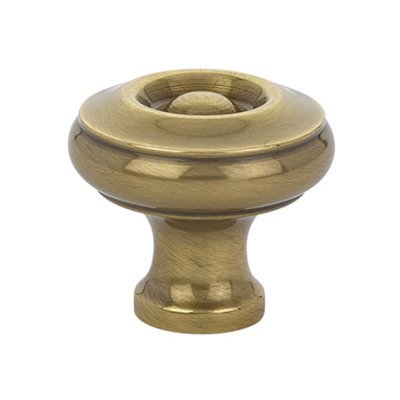 1 1/4" Diameter Waverly Knob in French Antique Brass